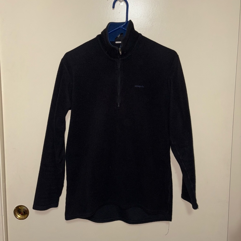 Vintage Patagonia Black and Blue‎ Fleece Jacket